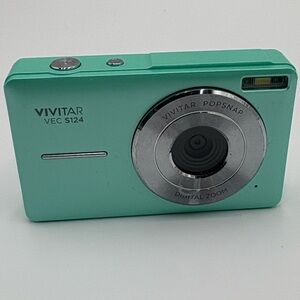 Vivitar‎ VEC S124 Popsnap Digital Camera Mint Green Powers On Battery Included